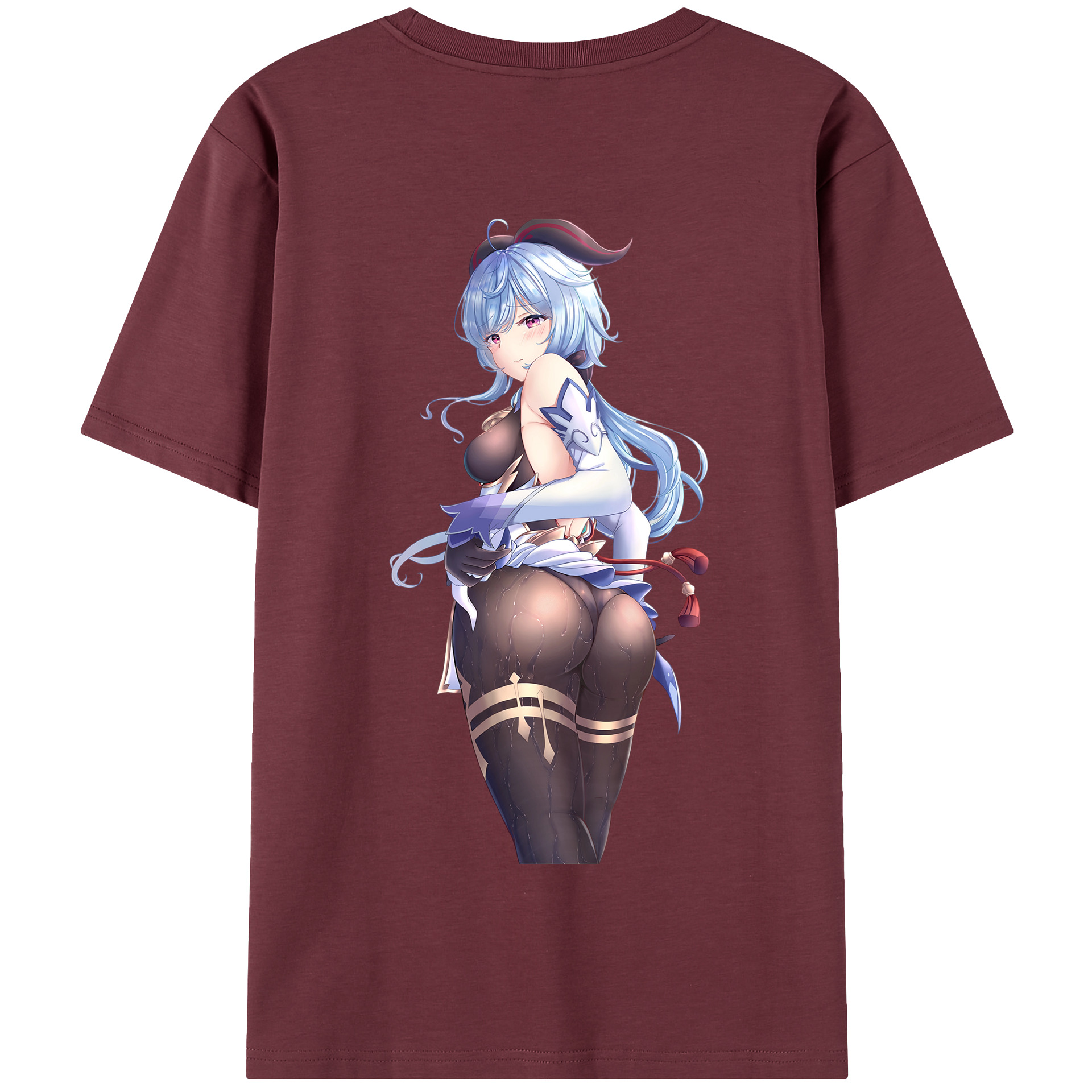 げんし神 甘雨 かんう genshin Ganyu 綿100％半袖Tシャツ（背面プリント）